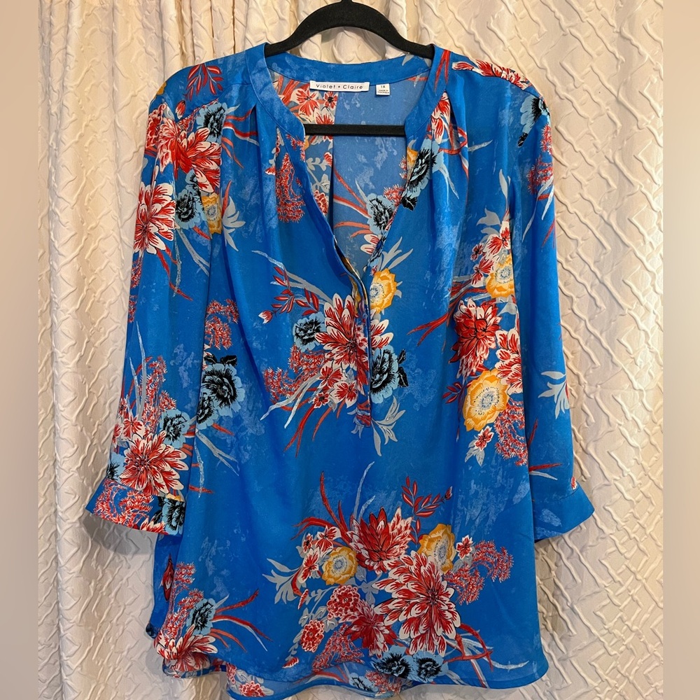 Blue Floral Shirt